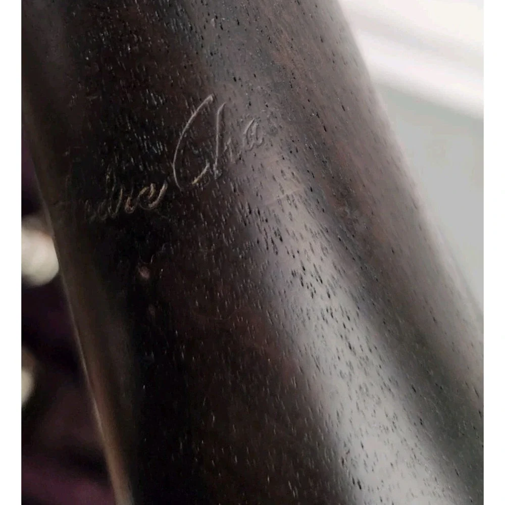 Vtg Noblet Paris Andre Chabot Black Wooden Clarinet + hard case/velvet liner